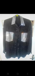 Spijkerjas blingbling maat L nieuw, Ophalen of Verzenden, Zo goed als nieuw, Maat 38/40 (M), Blauw