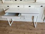 Witte hoogglans sidetable, Huis en Inrichting, Gebruikt, 100 tot 150 cm, Ophalen of Verzenden, Metaal
