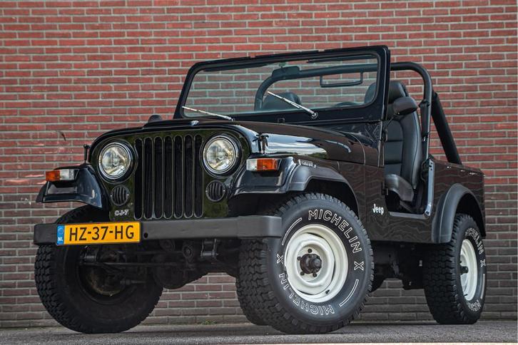 Jeep 4x4 CJ 2.5 CJ-7, Origineel NL, 53.000km NAP, Wegenbelas, Auto's, Oldtimers, Te koop, 4x4, Lederen bekleding, Open dak, Jeep