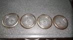 F. Rogers Silver Co Sterling and Glass (A8) - 4 onderzetters, Antiek en Kunst, Ophalen