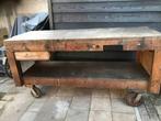 Industriële werk- tafel Zware werkbank, Doe-het-zelf en Verbouw, Werkbanken, Ophalen, Gebruikt, 70 tot 120 cm, Bankschroef