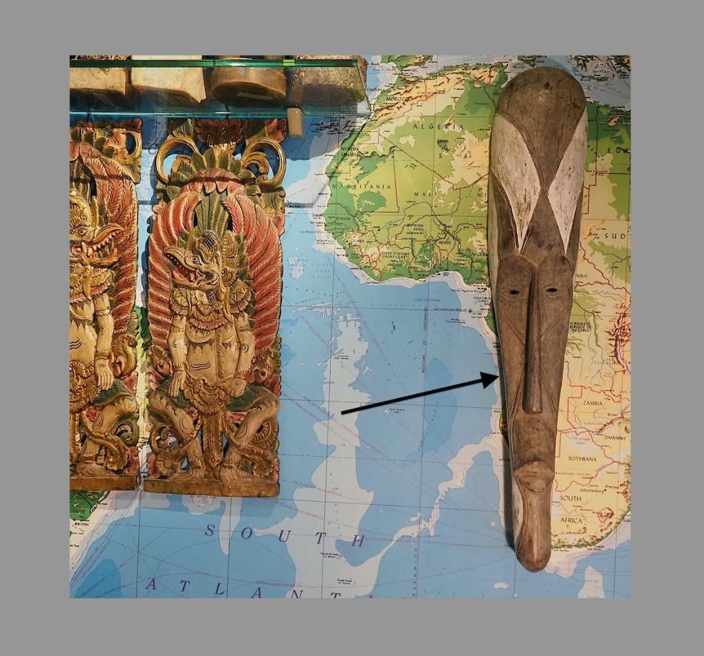83 cm groot Fang masker Gabon (170617-03), Ophalen of Verzenden
