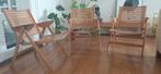 Set 6 klapstoel vouwstoel Nico Kralj Model Rex, Huis en Inrichting, Stoelen, Vijf, Zes of meer stoelen, Design, Gebruikt, Hout