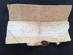 Manuscript oud met zegel Zeeman (Jacob Zeeman), Postzegels en Munten, Brieven en Enveloppen | Nederland, Verzenden, Brief