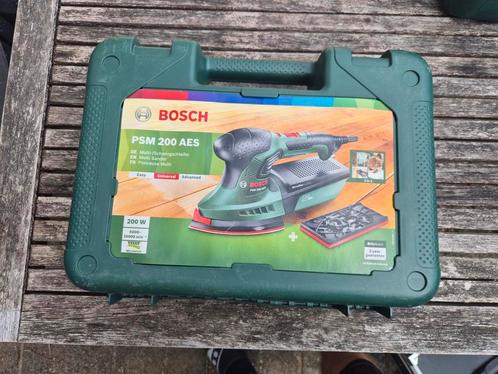 Bosch PSM 200 AES Multischuurmachine - 200 W, Doe-het-zelf en Verbouw, Gereedschap | Schuurmachines, Zo goed als nieuw, Vlakschuurmachine