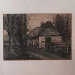 Theodor Koch (1844-1931)  Hollands landschap, Antiek en Kunst, Kunst | Tekeningen en Foto's, Ophalen of Verzenden