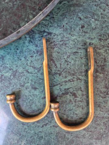 Messing Kleurige Wandhaken - Set van 2 beschikbaar voor biedingen