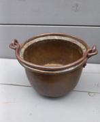 Koperen heksenketel ketel pot bloempot 16 cm. met hengsel, Antiek en Kunst, Antiek | Koper en Brons, Ophalen of Verzenden, Koper