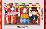 Circus Foto Banner + 10 Clownsneuzen, Ophalen of Verzenden, Nieuw, Versiering, Verjaardag