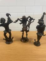 Te koop 3 bronzen clowns van Ammerlaan, Verzamelen, Beelden en Beeldjes, Ophalen of Verzenden, Zo goed als nieuw, Mens