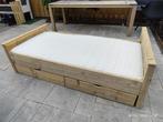 Steigerhouten bed, grote laden, 185x95xm, Ophalen, Gebruikt, 90 cm, Eenpersoons