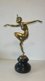 Art deco beeld dame goud, Antiek en Kunst, Kunst | Beelden en Houtsnijwerken, Ophalen of Verzenden