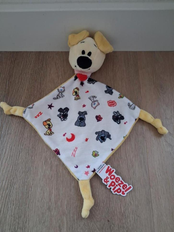 Knuffeldoekje Woezel en Pip geel hond hondje K581, Kinderen en Baby's, Speelgoed | Knuffels en Pluche, Zo goed als nieuw, Hond