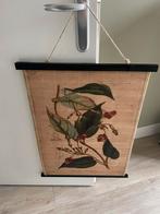 3 stuks Vintage Botanische Print op Bamboe, Ophalen of Verzenden, Gebruikt