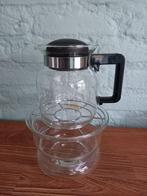 Theepot met warmhouder, Huis en Inrichting, Keuken | Servies, Ophalen of Verzenden, Zo goed als nieuw, Glas, Overige typen