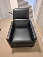 Zwart leren Ikea relax fauteuil, Huis en Inrichting, Fauteuils, Ophalen, Minder dan 75 cm, Leer, Zo goed als nieuw