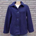 Rich & Royal marineblauw bouclé jasje met drie knopen, maat, Kleding | Dames, Maat 42/44 (L), Second Glow, Rich & Royal, Zo goed als nieuw