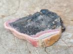 Schijfje sfaleriet met rhodochrosiet, Verzamelen, Mineralen en Fossielen, Ophalen of Verzenden, Mineraal