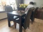 Eettafel koloniaal massief, Ophalen, Gebruikt, 50 tot 100 cm, Vijf personen of meer