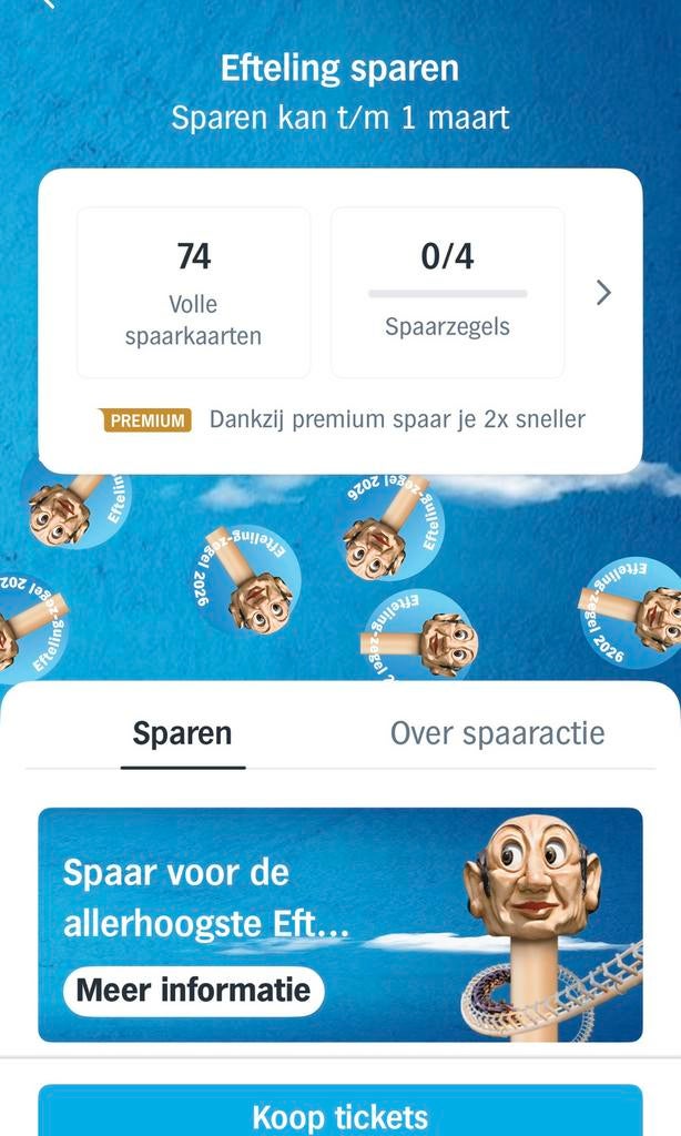 Efteling kortingskaarten, Tickets en Kaartjes, Kortingen en Cadeaubonnen, Drie personen of meer, Pretpark, Kortingsbon