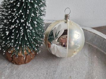 vintage kerstbal zilver 552 beschikbaar voor biedingen