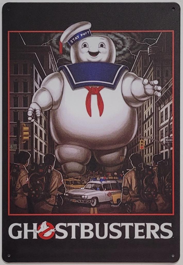 Ghostbusters Puft marshmallow reclamebord van metaal deco, Huis en Inrichting, Woonaccessoires | Tekstborden en Spreuken, Nieuw