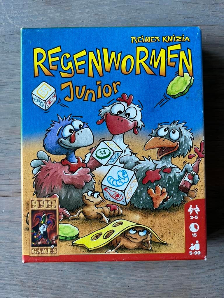 Regenwormen junior, Hobby en Vrije tijd, Gezelschapsspellen | Kaartspellen, Ophalen, Zo goed als nieuw