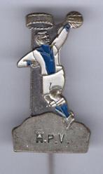 H.P.V. korfbal zilvervoetje speldje ( Z_151 ), Verzamelen, Speldjes, Pins en Buttons, Verzenden, Zo goed als nieuw, Sport, Speldje of Pin