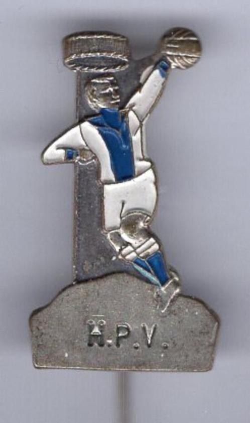 H.P.V. korfbal zilvervoetje speldje ( Z_151 ), Verzamelen, Speldjes, Pins en Buttons, Zo goed als nieuw, Speldje of Pin, Sport