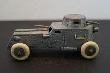 Antiek speelgoed Tootsietoys Panserwagen zeldzaam 1938 USA beschikbaar voor biedingen