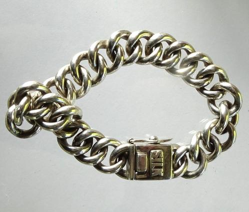 zilveren schakelarmband Silk, Sieraden, Tassen en Uiterlijk, Armbanden, Zo goed als nieuw, Zilver, Zilver, Ophalen of Verzenden