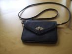 zwart leer tasje, Sieraden, Tassen en Uiterlijk, Tassen | Damestassen, Ophalen of Verzenden, Zo goed als nieuw, Zwart, Schoudertasje