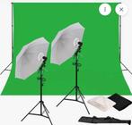 Bresser Fotostudio Set met Achtergrond en Lampen, Ophalen of Verzenden, Complete fotostudio