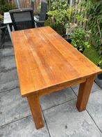 Massief Eiken tafel handgemaakt, Huis en Inrichting, Tafels | Eettafels, Ophalen, Gebruikt, Eikenhout, 50 tot 100 cm