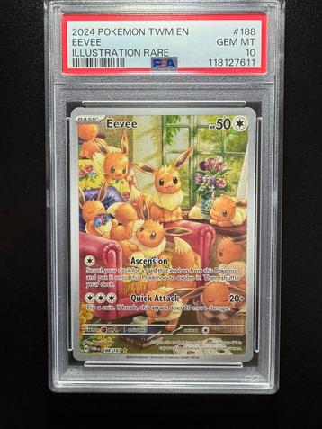 Pokemon Eevee Twilight Masquerade PSA 10 beschikbaar voor biedingen