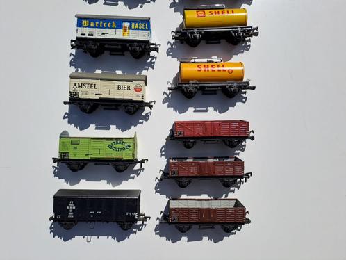 12 metalen fleischmann goederenwagons, Hobby en Vrije tijd, Modeltreinen | H0, Gebruikt, Wagon, Gelijkstroom, Fleischmann, Analoog