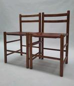 2x eetkamerstoel Ate v Apeldoorn Houtwerk Hattem stoel hout, Huis en Inrichting, Stoelen, Gebruikt, Twee, Bruin, .