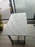 Merax Eettafel - 120cm x 70cm - Marmerlook Tafel, Overige materialen, 100 tot 150 cm, Zo goed als nieuw, Modern