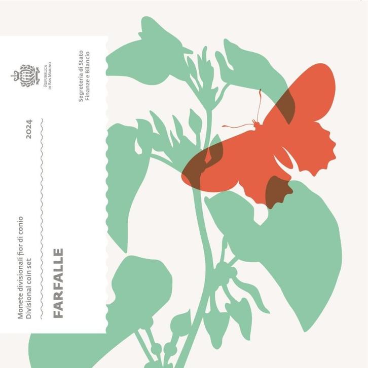 BU set San Marino 2024 Blister - 1 cent tm 2 euro + 5 euro, Postzegels en Munten, Munten | Europa | Euromunten, Setje, Overige waardes