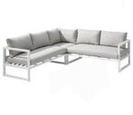 Lounge hoekbank tuin – 3-delig aluminium set, goede staat, Tuin en Terras, Tuinsets en Loungesets, Ophalen, Zo goed als nieuw