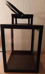 Lantaarn, Huis en Inrichting, Woonaccessoires | Kandelaars en Kaarsen, Ophalen, 25 tot 50 cm, Zwart, Zo goed als nieuw