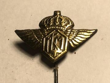 Metalen KLM KON. LUCHTVAART MIJ. Speld (Messingkleur). beschikbaar voor biedingen