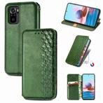 Luxe PU Lederen Wallet Case Set voor Redmi Note 10S _ Groen, Verzenden, Nieuw, Hoesje of Tasje
