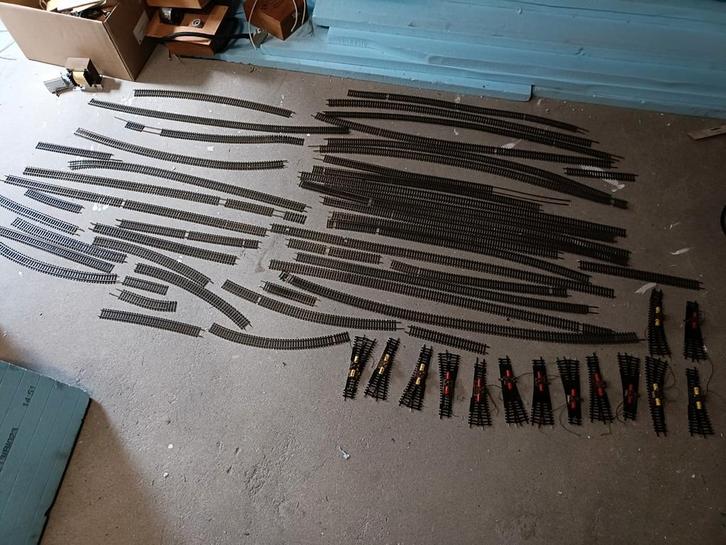 Heel veel oude fleismann spullen, Hobby en Vrije tijd, Modeltreinen | Overige schalen, Gebruikt, Rails, Gelijkstroom, Overige merken