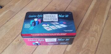 Casino Style Poker Set gebruikt beschikbaar voor biedingen