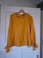 Goudkleurige blouse feestdagen, Ophalen of Verzenden, Zo goed als nieuw, Maat 36 (S), Geel