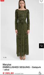 Maryisa galajurk olive olijfgroen maat 42, Maryisa, Ophalen of Verzenden, Zo goed als nieuw, Onder de knie