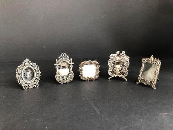 Antieke 800 Zilveren Fotolijstjes - Lot van 5 beschikbaar voor biedingen