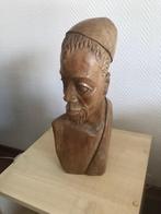 Beeld. hout, buste van man, Antiek en Kunst, Kunst | Beelden en Houtsnijwerken, Ophalen of Verzenden