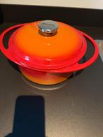Berndes braadpan - Gietijzer - Oranje/Rood, Huis en Inrichting, Keuken | Potten en Pannen, Gebruikt, Gietijzer, Ophalen of Verzenden